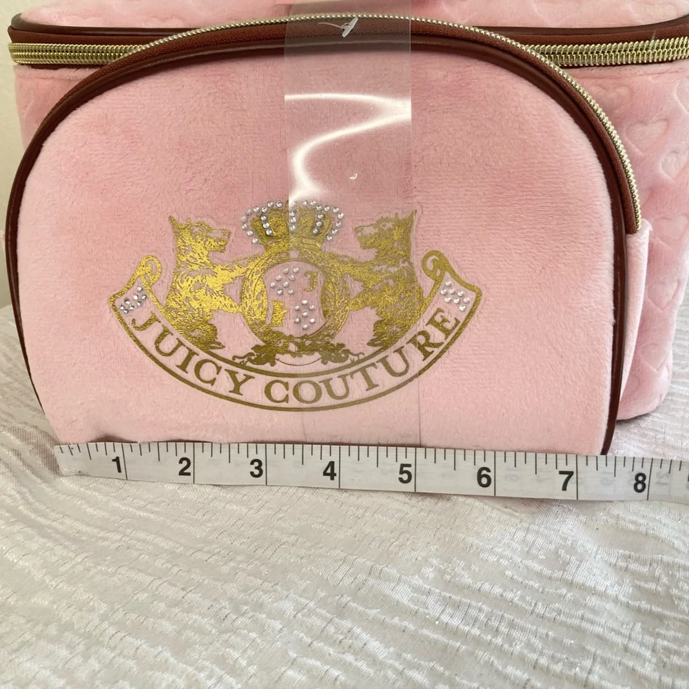 Juicy Couture Pink Cosmetic Travel Case with Bottle